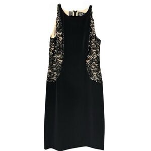 Bob Mackie Evening Black & Lace Detail Formal Size 10 Designer Dress